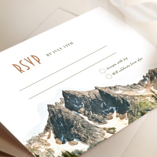 North Cascades RSVP Wedding Insert Destination Kaart
