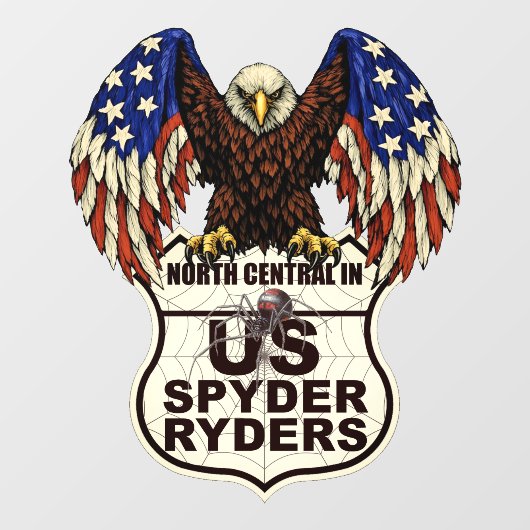 North Central Indiana-hoofdstuk - Decal Eagle-logo (Vel)