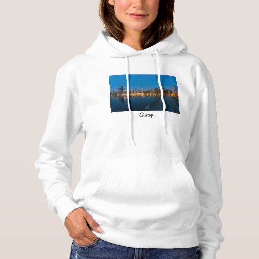 North Chicago Cityscape Hoodie (Voorkant)