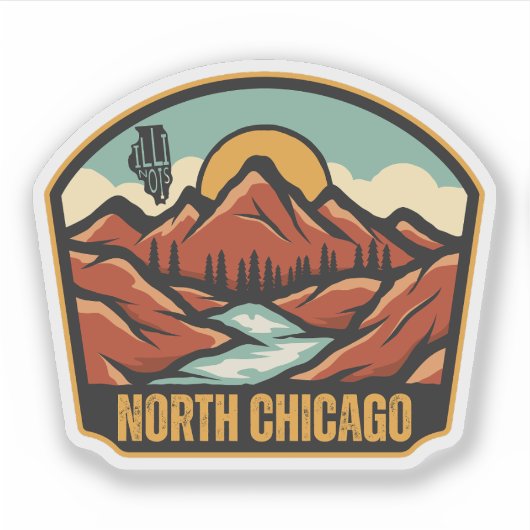 North Chicago, Illinois  Sticker (Voorkant)