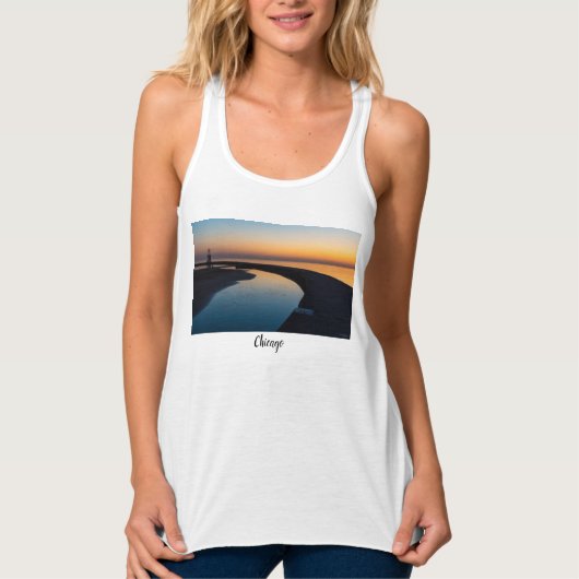 North Chicago Lighthouse Dawn Tanktop (Voorkant)