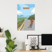 North Coast 500 NC500 Fietsreizen Reisposter Poster (Thuiskantoor)