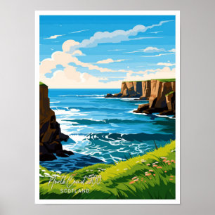 North Coast 500 Schotland reisillustratie Poster