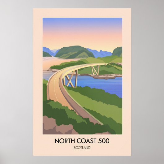 North Coast 500 Schotland Reisposter Poster (Voorkant)