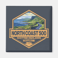 North Coast 500 Schotland Travel Art Badge