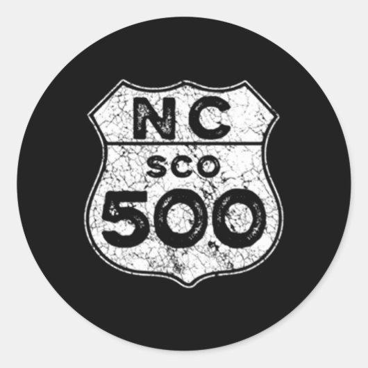 North Coast 500 Schotse kust Rij Pocket Ronde Sticker (Voorkant)