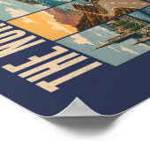 North Coast 500 Scotland Landmarks Illustration Poster (Hoek)