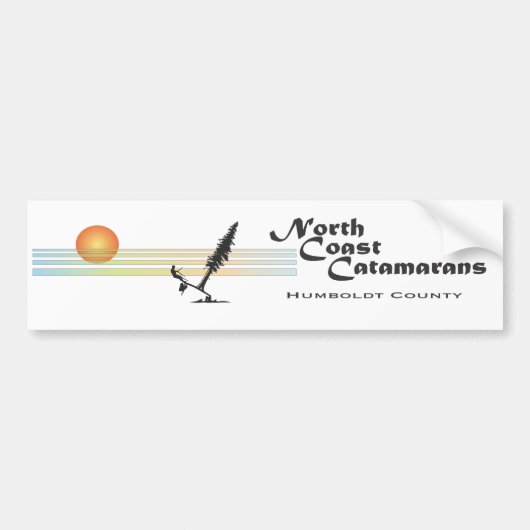 North Coast CAtamarans bumpersticker (Voorkant)