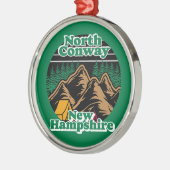 North Conway, New Hampshire Metalen Ornament (Links)