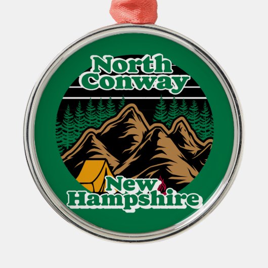 North Conway, New Hampshire Metalen Ornament (Voorkant)