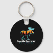 North Conway New Hampshire Moose Mountains Sleutelhanger (Voorkant)