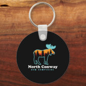 North Conway New Hampshire Moose Mountains Sleutelhanger (Voorkant)