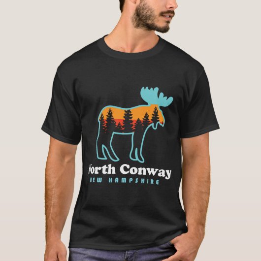 North Conway New Hampshire Moose Mountains  T-shirt (Voorkant)