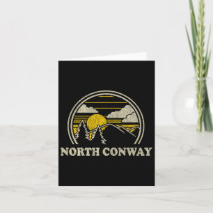 North Conway New Hampshire NH T Shirt Vintage Hiki Kaart