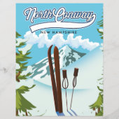 North Conway New Hampshire, om te skiën (Achterkant)