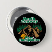 North Conway New Hampshire Ronde Button 7,6 Cm (Voorkant /achterkant)