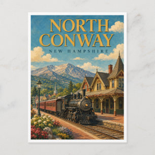 North Conway New Hampshire Scenic Railroad GeoSaga Briefkaart
