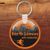 North Conway New Hampshire skiër Sleutelhanger (Voorkant)