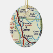 North Conway, NH  Kaart Keramisch Ornament (Rechts)