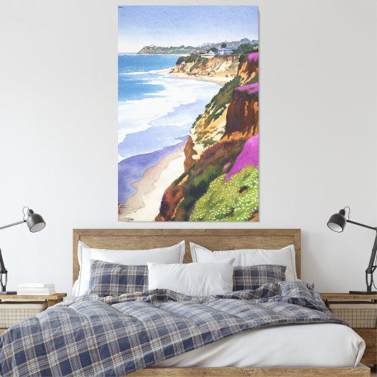 North County kustlijn Canvas Afdruk (Insitu (Slaapkamer))