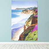 North County kustlijn Canvas Afdruk (Insitu (Houten vloer))