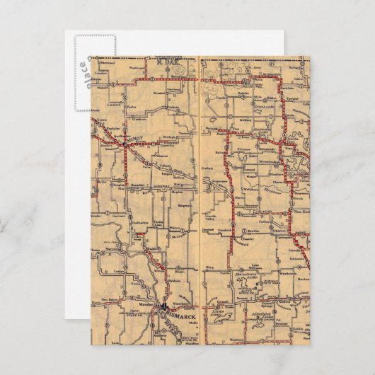 North Dakota 2 Briefkaart (Voorkant / Achterkant)