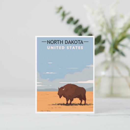  North Dakota adverteren groet van Briefkaart (Staand voorkant)