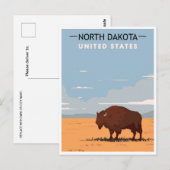  North Dakota adverteren groet van Briefkaart (Voorkant / Achterkant)