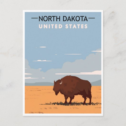  North Dakota adverteren groet van Briefkaart (Voorkant)