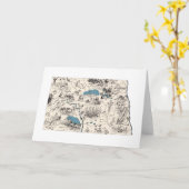 North Dakota  Afbeelding Kaart Groeten (Gele Bloem)