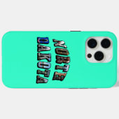 North Dakota Afbeelding Text Case-Mate iPhone Case (Achterkant (horizontaal))