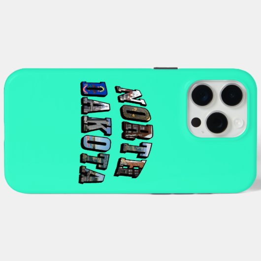 North Dakota Afbeelding Text Case-Mate iPhone Case (Achterkant (horizontaal))