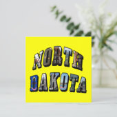 North Dakota Afbeelding Text Kaart (Staand voorkant)
