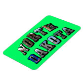 North Dakota Afbeelding Text Magneet (Linkerzijde)