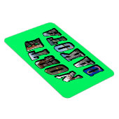 North Dakota Afbeelding Text Magneet (Rechterzijde)