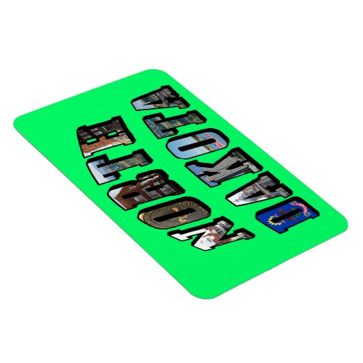 North Dakota Afbeelding Text Magneet (Rechterzijde)