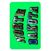 North Dakota Afbeelding Text Magneet (Verticaal)