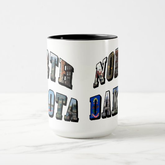 North Dakota Afbeelding Text Mok (Midden)