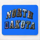 North Dakota Afbeelding Text Muismat (Voorkant)
