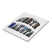 North Dakota Afbeelding Text Tegeltje (Zijkant)