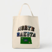 North Dakota Afbeelding Text Tote Bag (Voorkant)