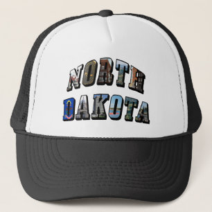 North Dakota Afbeelding Text Trucker Pet