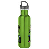 North Dakota Afbeelding Text Waterfles (Achterkant)