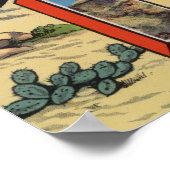 North Dakota - Badlands - Grote lettertjes Poster (Hoek)