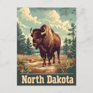 North Dakota Bison  Briefkaart