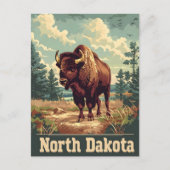 North Dakota Bison  Briefkaart (Voorkant)