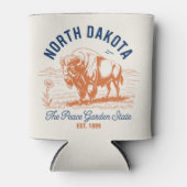 North Dakota Bison Can Cooler | Peace Garden State (Voorkant)