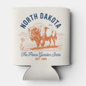 North Dakota Bison Can Cooler | Peace Garden State (Achterkant)