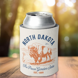 North Dakota Bison Can Cooler | Peace Garden State