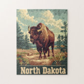 North Dakota Bison  Legpuzzel (Verticaal)